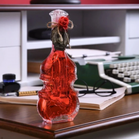 Platin 350 ml. Keman Cam Şişe Aşk Çiçeği Kolonyası